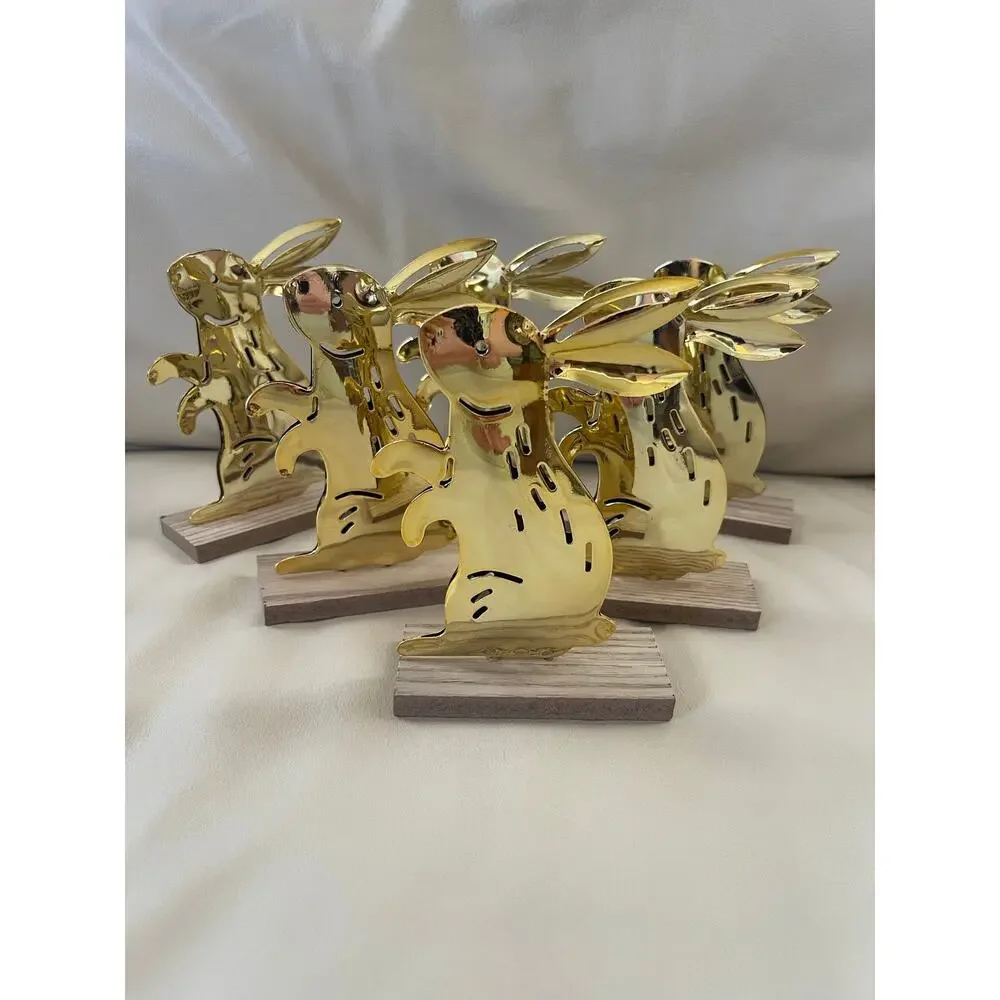 Target Easter 2022 Set Of 6 Golden Metal Easter Bunny